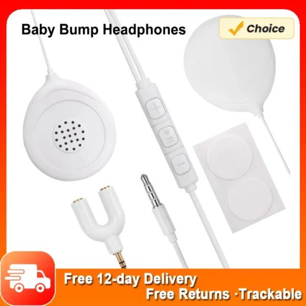 Baby Headphones Prenatal Belly Speakers Music for Baby Safety Comfort