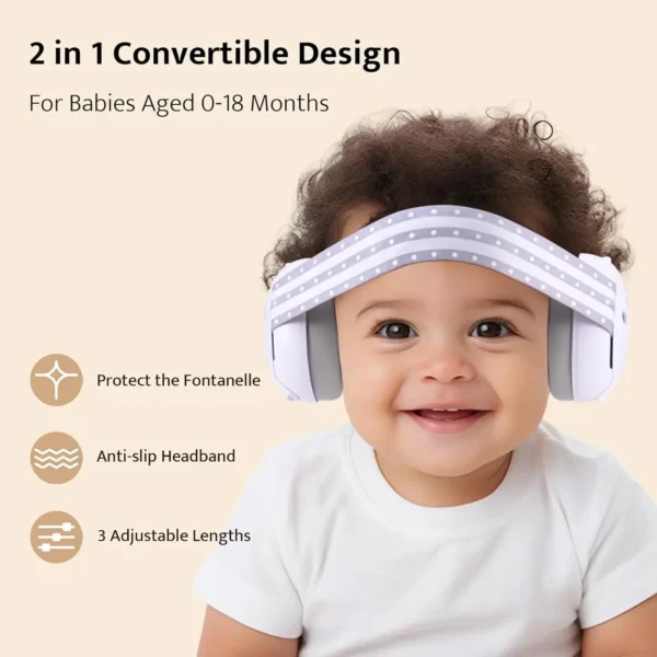 2-in-1 Baby Headphones: Noise Reduction Earmuffs for Sleep & Comfort - Image 3