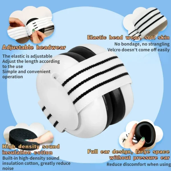 Baby Adjustable Noise-Proof Earmuffs For Outdoor Sleep And Travel - Image 4