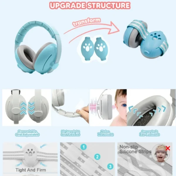 Baby Headphones for Noise Protection, Sleep, Travel & Outdoor Use - Image 6
