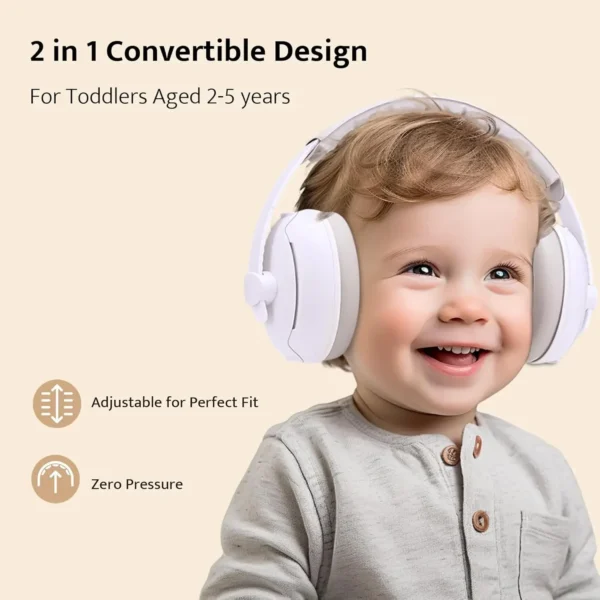 2-in-1 Baby Headphones: Noise Reduction Earmuffs for Sleep & Comfort - Image 2
