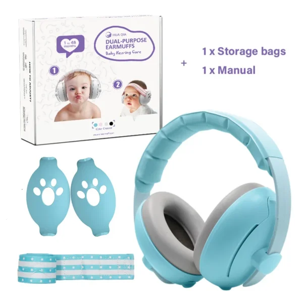 Baby Headphones Adjustable Noise-Proof For Kids Airplane & Sleep - Image 4