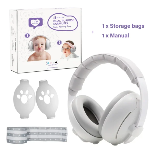 Baby Headphones Adjustable Noise-Proof For Kids Airplane & Sleep - Image 3