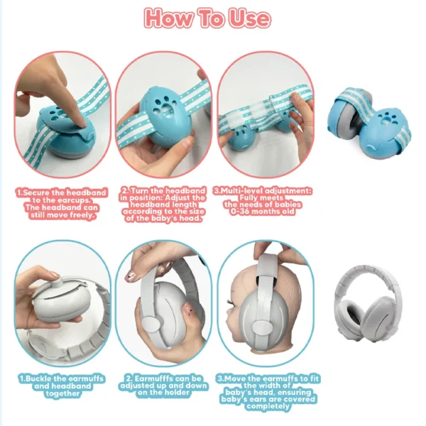 Baby Headphones: Noise Cancelling Ear Muffs for Kids' Hearing Protection - Image 4
