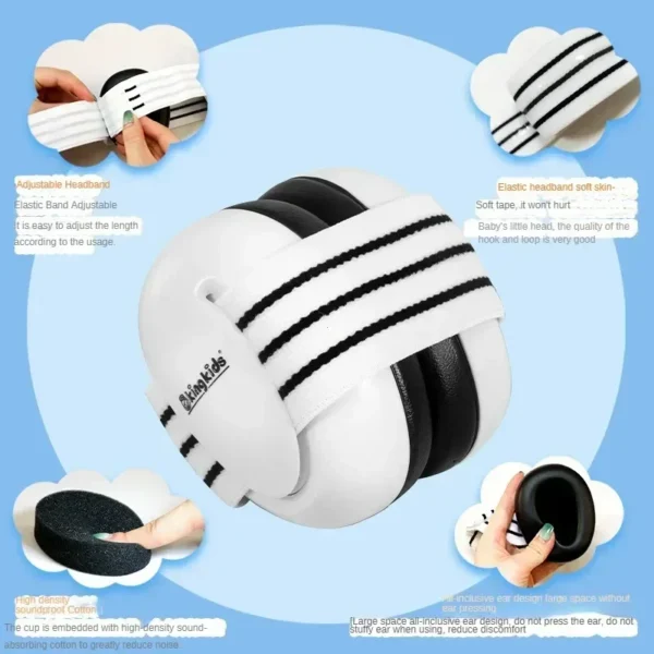 Adjustable Baby Headphones for Noise Protection, Sleep & Travel Use - Image 5